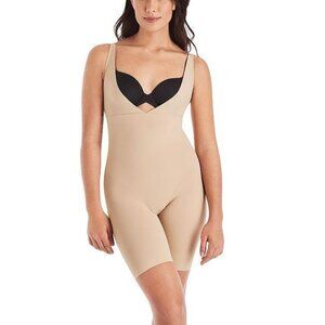 Maidenform Shapewear Wear Your Own Bra Firm-Control Body Shaper Beige Size XL